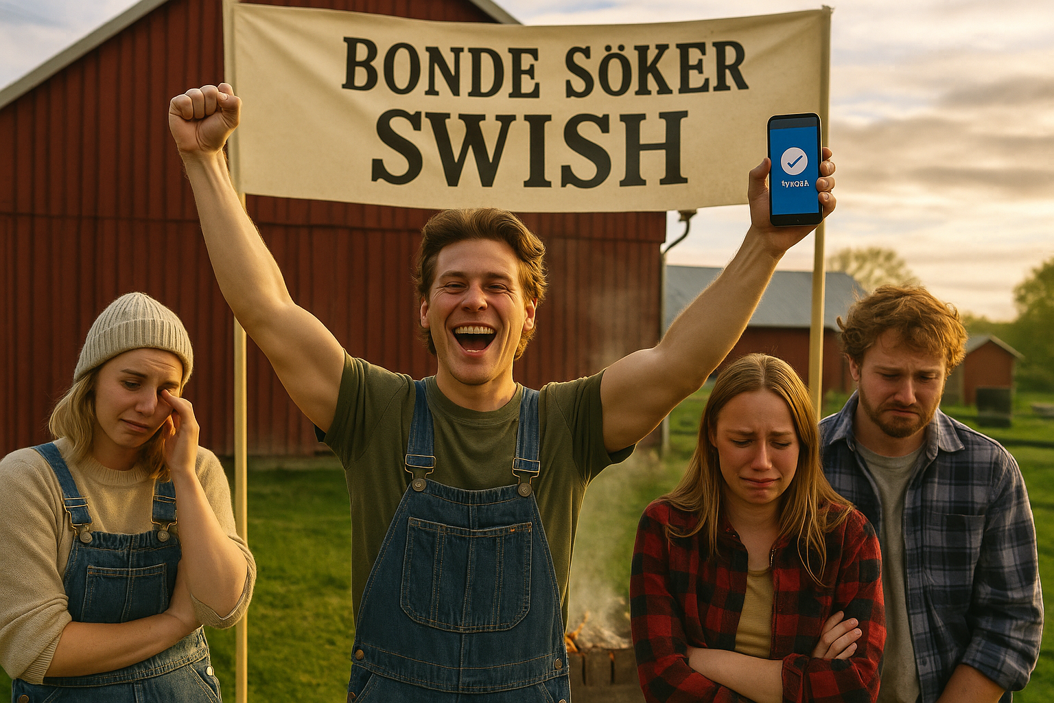 EXTRA: Final i Bonde söker Swish – ”Barre” vann efter massiv mobilinsamling