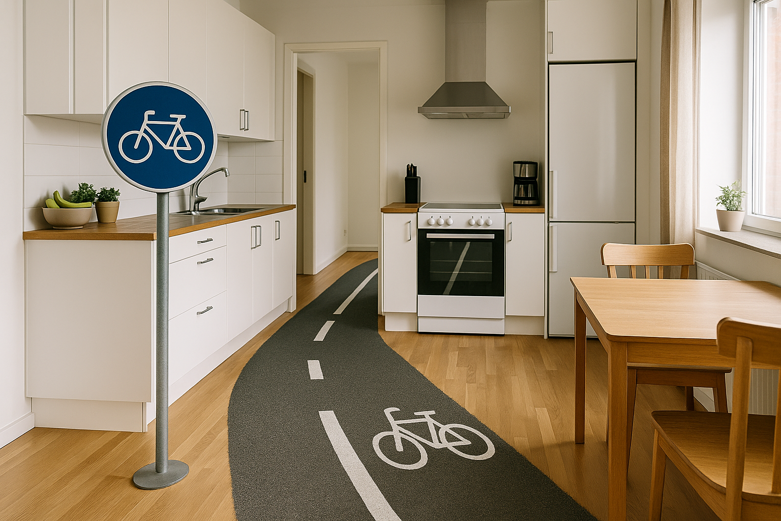 KOMMUNEN BYGGDE CYKELBANA – RAKT GENOM KÖKET